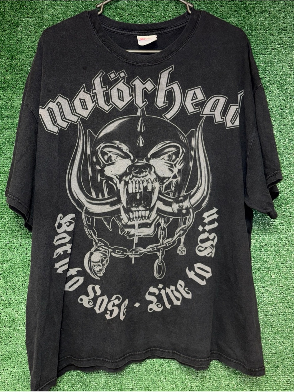 Motorhead Vintage Y2K AOP Big Print Black FADER Shirt XXL Metal Lemmy